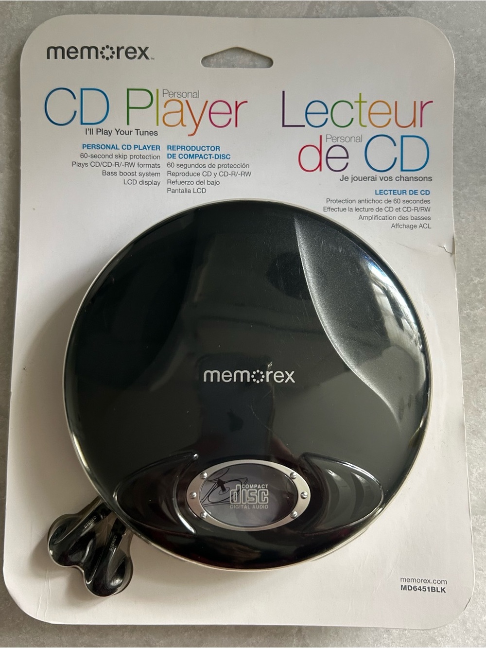 NEW Vintage Memorex Portable CD Player MD6451BLK – Factory Sealed Y2K Retro Tech